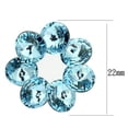 thumbnail image 2 of Luxe Jewelry Designs Women's Stainless Steel Flower Design Earrings with Sea Blue Crystal, 2 of 2
