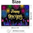 thumbnail image 2 of 2026 Happy New Year Banner Multicolor Happy New Years Eve Party Decorations Fireworks Cityscape New Year Party Backdrop NYE Party Supplies, 2 of 10
