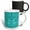 Multicolor, variant on 3drose, William Morris Brer Rabbit Chintz in Two Tone Turquoise, 11oz Two-tone Blue Mug