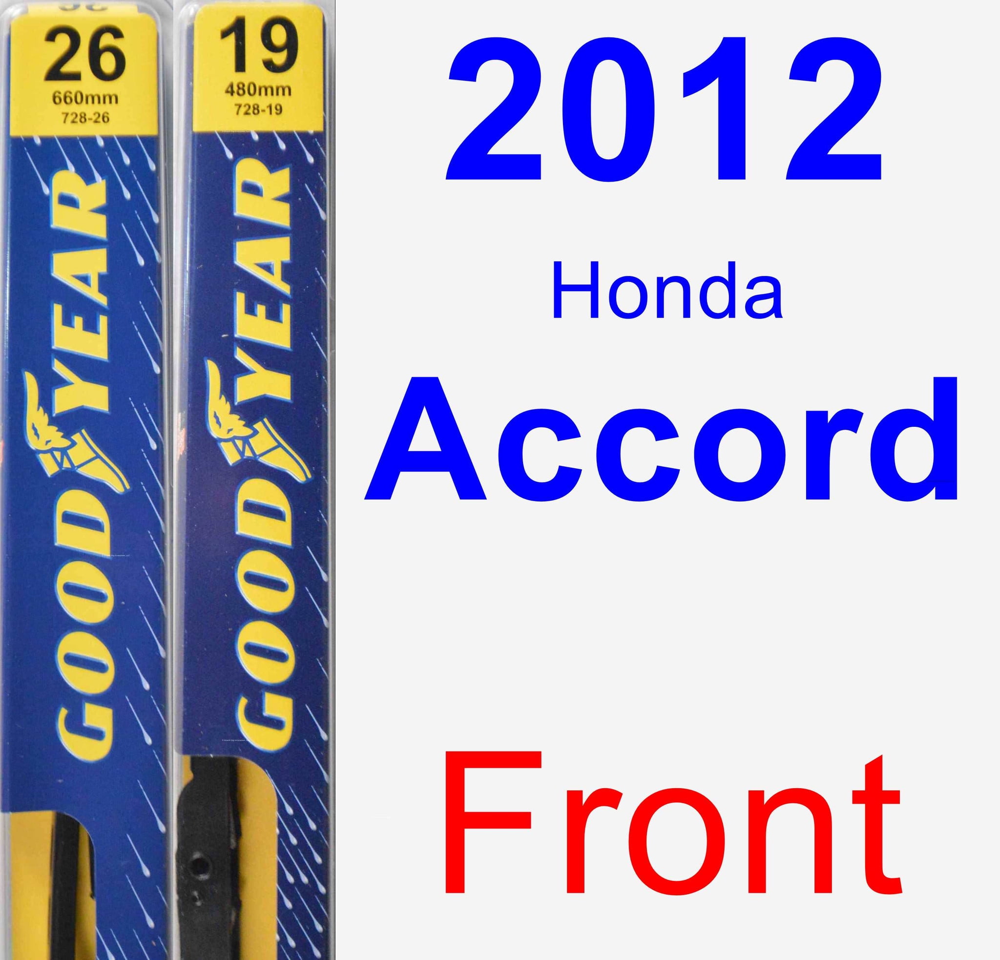 2012 Honda Accord Wiper Blade Set/Kit 