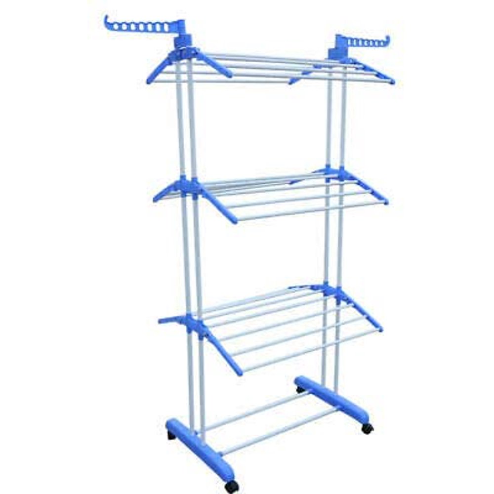 OUKANING Portable Towel Drying Rack Dryer Laundry Clothes Hanger Indoor