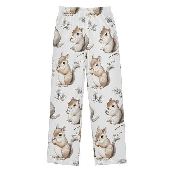 joogoo Squirrels Cute Pajama Pants Pj Bottoms Sleepwear Lounge L