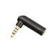thumbnail image 1 of Adaptador de Auriculares XianweiShao 90 Grados 3,5 Mm Macho a Hembra 2 Piezas Negro, 1 of 1