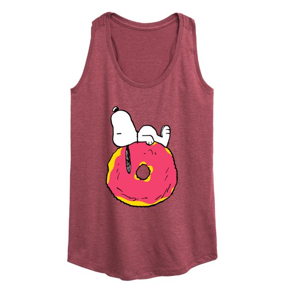 Peanuts - Snoopy Donut - Women's Racerback Graphic Tank