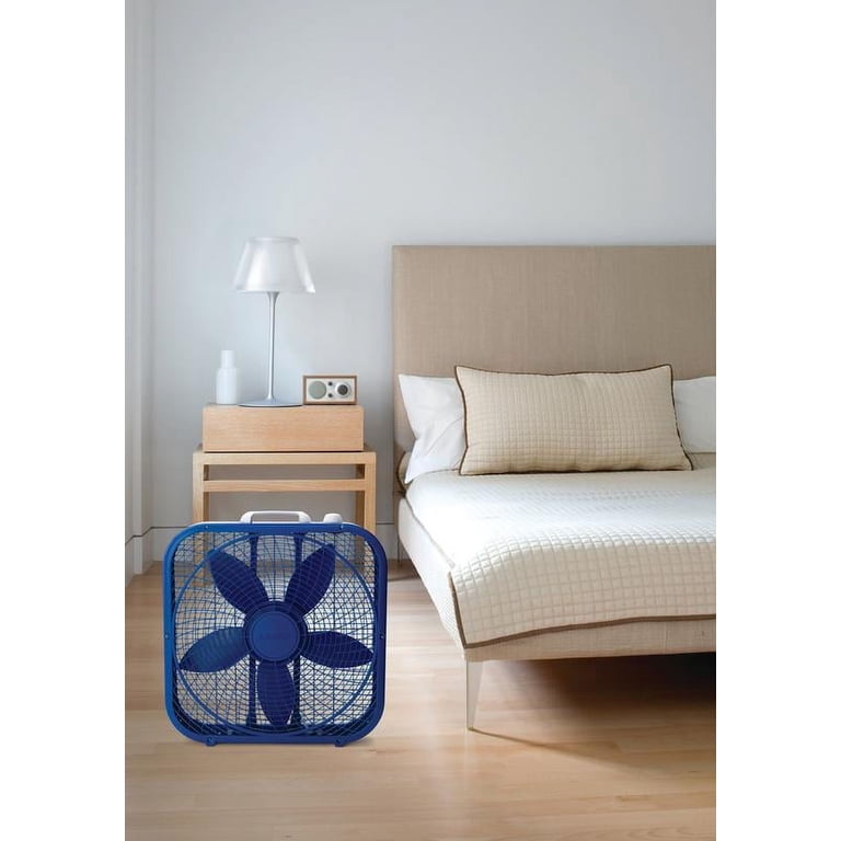 Lasko Cool Colors 20 Box Fan with 3 Speeds, B20302, Blue - Walmart.com
