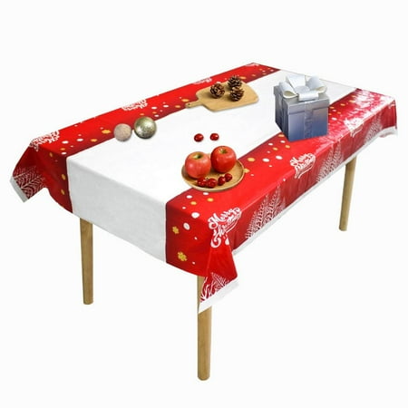 

TAONMEISU Christmas Tablecloth Cute Lovely Santa Claus One-time Use PE Table Cover Cloth One-time Use Christmas PE Table Cloth for Christmas Party Decor 42.51 x 70.86 inch 20Pcs custody