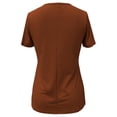thumbnail image 4 of Daznico Women's Square Neck Short Sleeve Peplum Top with Crisscross Front Casual Blouse,XXL, 4 of 5