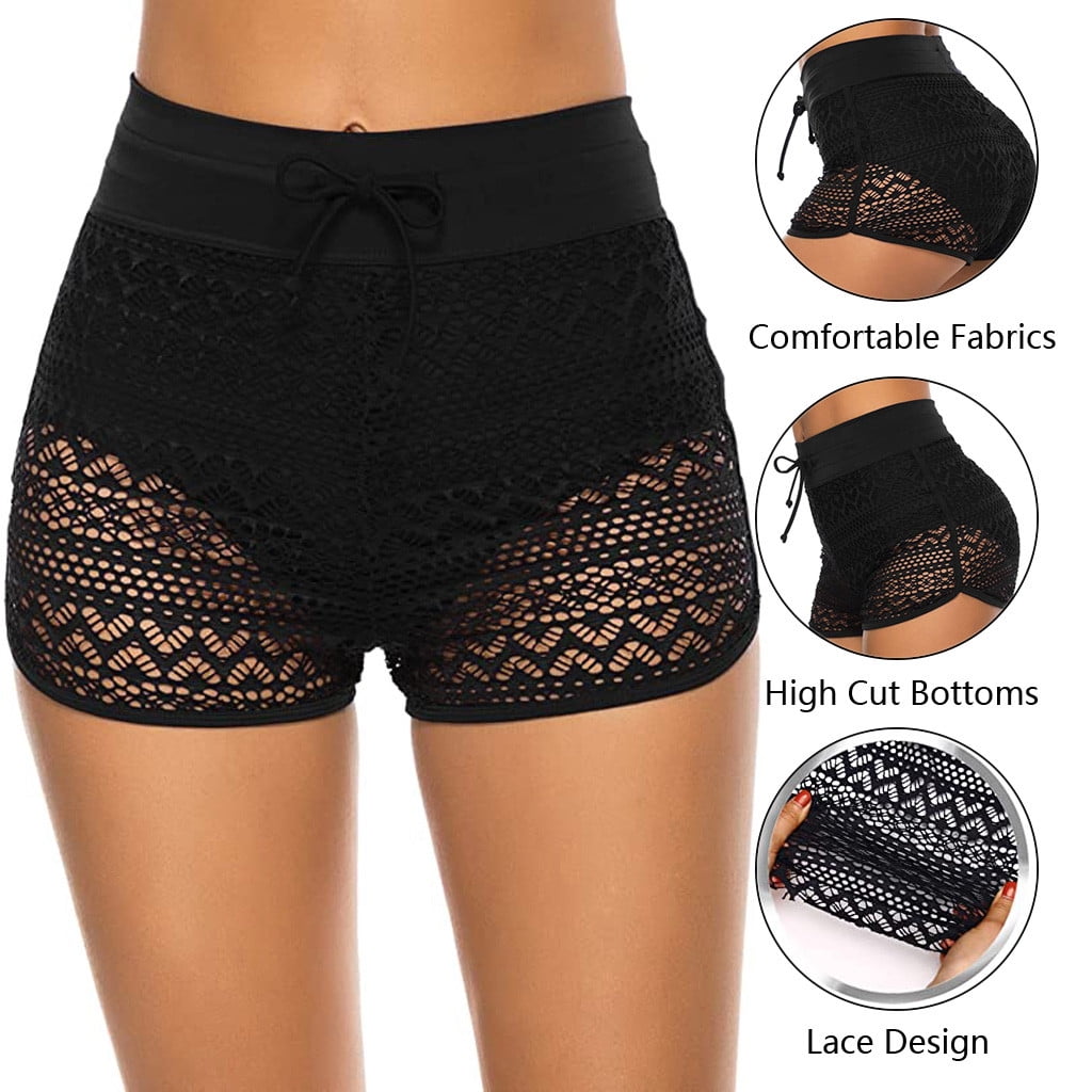 Hollow Out Lace Swimsuit Bottoms 