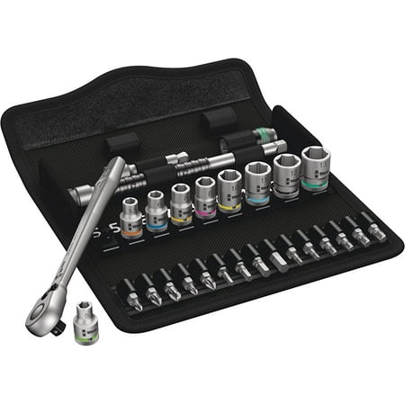 

05004018001 8100 SA 8 Zyklop Metal Ratchet Set with Switch Lever 1/4 Drive Metric 28 Pieces