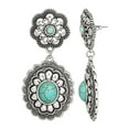 thumbnail image 2 of Jessica Simpson Fashion Metal Faux Turquoise Stone Drop Earring, 2 of 4