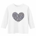 thumbnail image 3 of IFNWSV Girls T Shirts 3/4 Sleeve Round Neck Print Pullover Top Casual Holiday Graphic Tee for School White 4-5 Years, 3 of 4