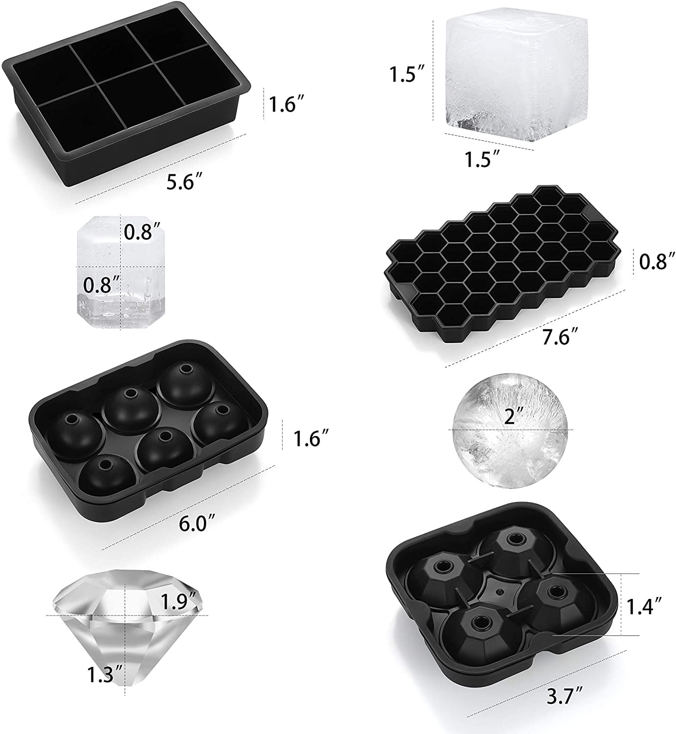 Sublimation Tools Diamond Shaped Custom Ice Cube Tray Mould With Lid And  Bin 14 36 37 Cube Whisky Inventory Wholesale From Smyy5, $9.73