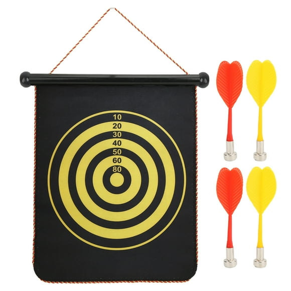 Double Sides Magnetic Dart Board Hanging Dartboard with Darts Target Toy for Adults Children