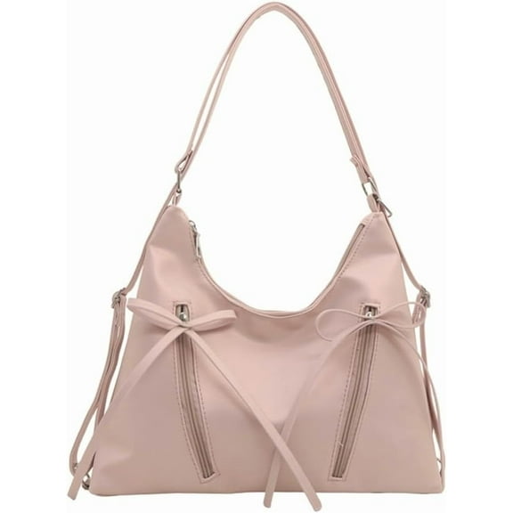 HMSHA Girls Bowknot Shoulder Bag Cute Hobo Bags PU Leather Crossbody Purse for Women Top-Handle Satchel Tote Fashion Shoulder Bags