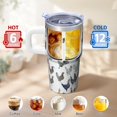 thumbnail image 6 of 20oz Chicken Fan Tumbler with Handle Insulated Travel Mug Unique Birthday Christmas Gift for Chicken Lovers Women Men Cup Holder Friendly Easy to Clean Dishwasher Safe Hot Cold Beverages, 6 of 6