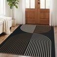 thumbnail image 4 of Garvee 8'x10' Modern Rainbow Area Rug Geometric Stripe Carpet, Washable Non Slip Rug for Living Room Bedroom Dining Room, Black and Brown, 4 of 8