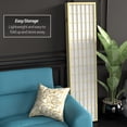 thumbnail image 6 of Red Lantern 6 ft. Tall Ivory Window Pane Shoji Screen - 5 Panels, 6 of 7