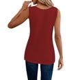 thumbnail image 6 of Taylonsss Womens Sleeveless Top Round Neck Button Front Loose Fit Casual Comfortable Soft Stretchy Home Wear, 6 of 8