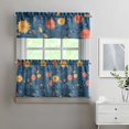 thumbnail image 2 of Vintage Farmhouse Curtains 24 Inch - 3 Panel Bohemian Wildflower Set with Rustic Floral Print, Rod Pocket Kitchen Window Drapes, 2 of 6