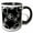 Black/White, variant on 3drose, Black and White Hawaiian Floral Pattern of Hibiscus Flowers., 11oz Mug