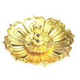 thumbnail image 1 of Mini support pour bâton d'encens en alliage de cuivre en forme de fleur, décoration d'intérieur (doré), 1 of 4