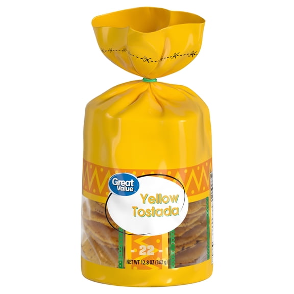 Great Value Yellow Tostadas, 12.8 oz, 22 Count