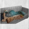 thumbnail image 6 of Venice Soft Flannel Fleece Throw Blanket, Building with Antique Door Entrance City on Water Historical Urban, Cozy Plush for Indoor and Outdoor Use, 60" x 80", Cinnamon Sky Blue, by Ambesonne, 6 of 6