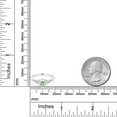 thumbnail image 3 of Gem Stone King 10K White Gold Green Prasiolite White Created Sapphire and White Diamond Accent 3-Stone Engagement Ring for Women (0.94 Cttw, Round 6MM, Gemstone Birthstone, Size 7.5), 3 of 5