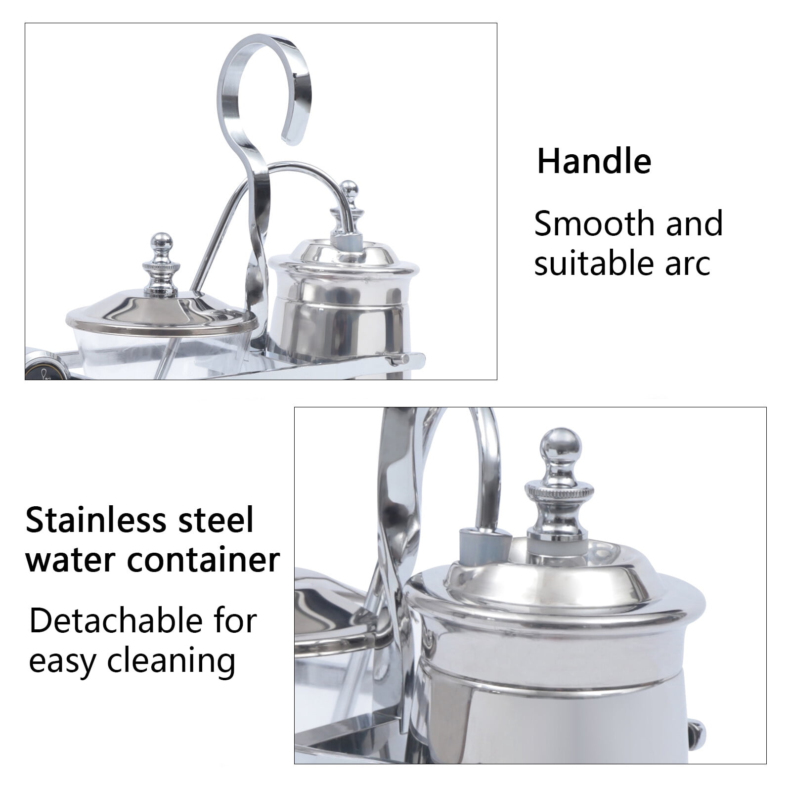 Miumaeov Luxury Vintage Siphon Coffee Maker Belgian Belgium Royal Syphon Coffee Pot Silver