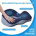 thumbnail image 2 of Cojin para Coxis y Ciatica Lumbar,Cojín para Sillas de Oficina,Cojín de Espuma Memoria para Aliviar el Dolor Lumbar,Cojín para Coxis con Diseño Ergonómico,Cojín de Asiento para Oficina,Coche(Azul), 2 of 9