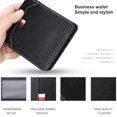 thumbnail image 4 of Cartera Con Tarjetero, Cartera Delgada De Cuero De PU, Elegante, Negra, Elegante, A Prueba De Arañazos, Portátil Para Trabajo De Oficina, 4 of 7
