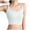 White, variant on lmcalzta Womens Crop Camisole Tank Tops Square Neck Slim Fitting Spaghetti Strap Cami Undershirts