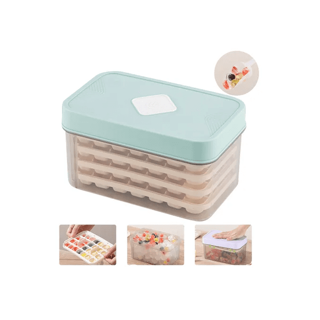 Moldes Para Hielos Reutilizables Cubos De Plastico 112 Xtellar verde