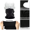 thumbnail image 2 of Paquete de 2 pañuelos para la cara para exteriores, Airsoft, máscara de esquí para motocicleta, pasamontañas para el sol, capucha táctica negra, cubierta para la cara, 2 of 5