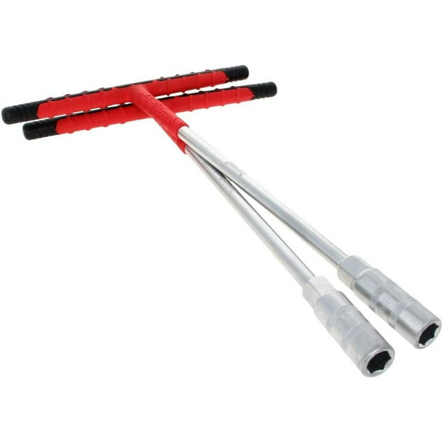 Huggegwe Clé à Manivelle en T 11mm Cr-V Poignée de Vitesse Réglable Prise Hexagonale Métrique 2 Pcs CJB91-23722
