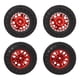 thumbnail image 1 of Juego de llantas y neumáticos RC, 4 neumáticos de goma RC delanteros traseros de 55 mm Neumáticos de goma delanteros traseros RC construidos para durar, 1 of 8
