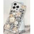 thumbnail image 3 of iPhone 14 Pro Bling Glitter Case,Luxury Bling Diamond Rhinestone Gemstone 3D Perfume Bottle and Flower Gemstone Soft TPU Back Cover Case for Women Girls with iPhone 14 Pro 6.1" 2022, 3 of 10