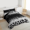thumbnail image 3 of Homewish Animal Leopard Cheetah Print 2pcs Bedding Comforter Set For Teens Adults,Bling Glitter Twin Comforter Sets,Abstract Gradient Breathable Bedding Set,Breathable Home Decor,Reversible, 3 of 8