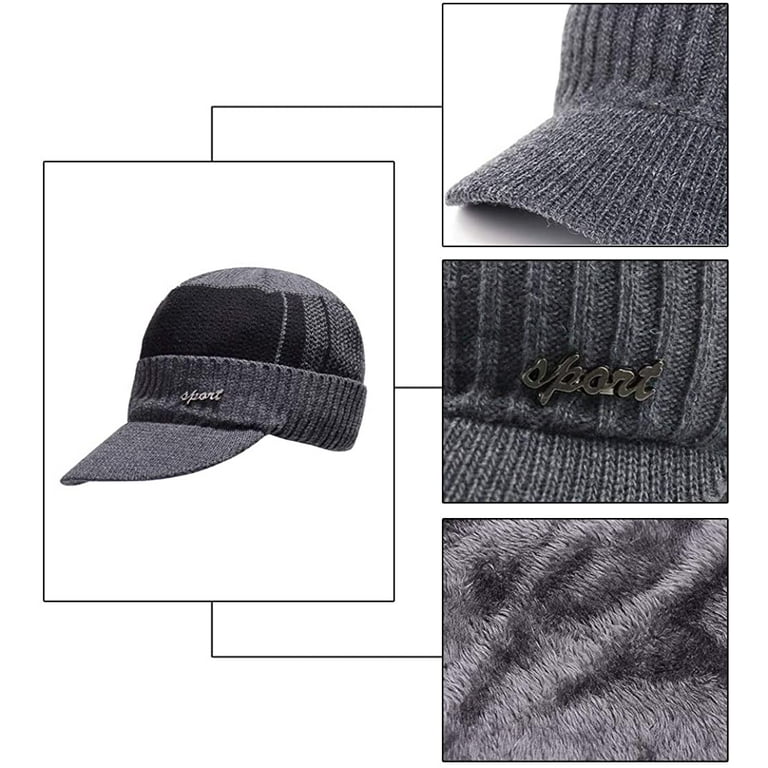 Gisdanchz Men's Newsboy Hat Flat Cap Polor Fleece Lined for Cold Days