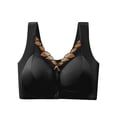 thumbnail image 2 of Gamivast Front Closure Bras for Women Lace Comfortable Supportive Wireless Bras Seamless Soft Adjustable Strap Everyday Full Coverage Bralette, 2 of 5