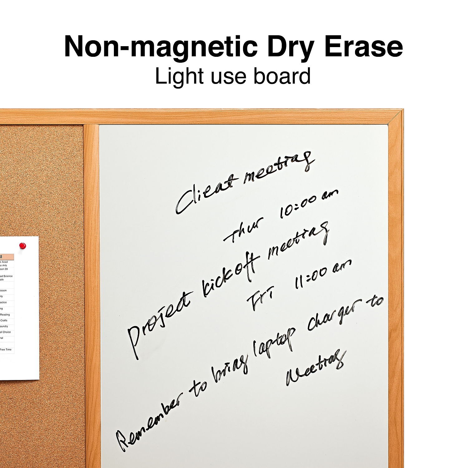 Staples Standard Cork & Dry Erase Whiteboard 3' x 2' 2/Pack ST52691-CCVS