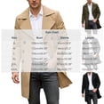 thumbnail image 3 of Gfyviroh Men's Mid-Length Trench Coat Lightweight Solid Button Front Casual Jacket Long Sleeve Lapel Business Office Coat, 3 of 7