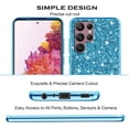 thumbnail image 5 of Compatible with Samsung Galaxy S23 Ultra Case, Glitter Sparkly Samsung S23 Ultra Phone Case with Slim Silicone Shockproof Protective Bumper Cover for Cute Girls Women (Blue), 5 of 13