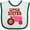 White and Green, variant on Inktastic Pink Tractor Little Sister Girls Baby Bib