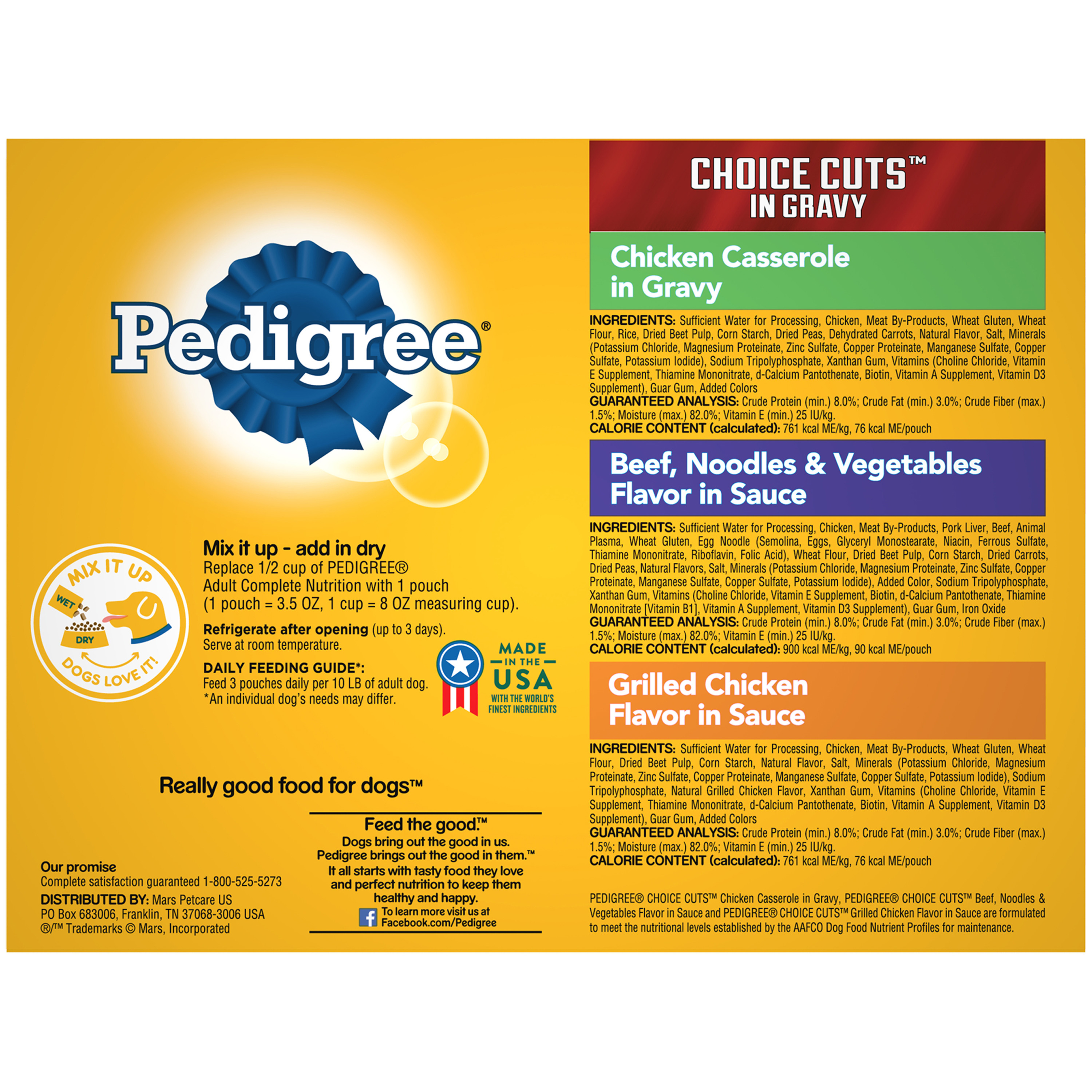 pedigree choice cuts in gravy pouches