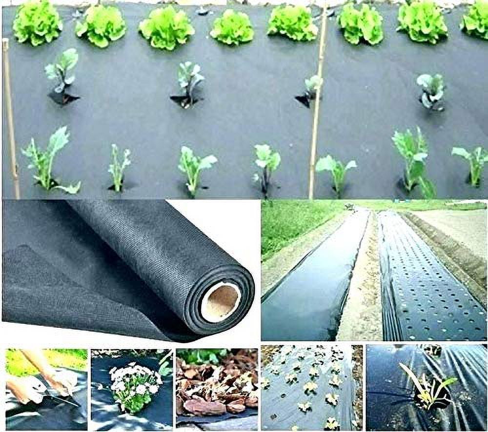 AK TRADING CO. Premium Thick Weed Barrier Landscape Fabric - Weed Blocker - Garden Fabric Roll - Commercial Weed Control Fabric with UV Protection (3 feet x 50 feet)