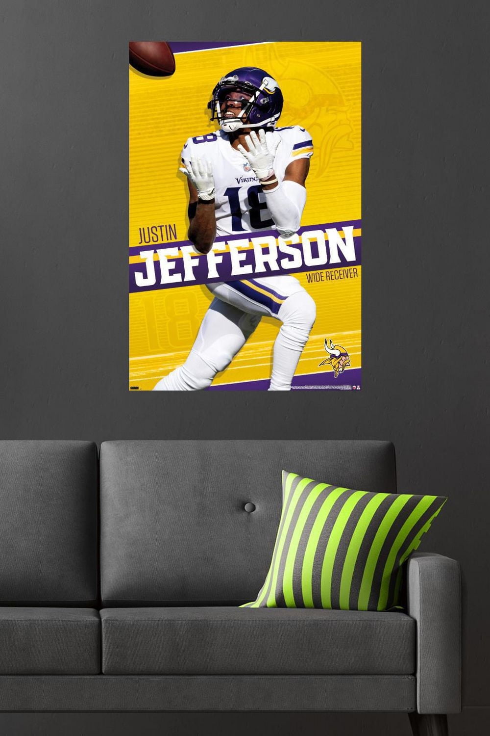 NFL Minnesota Vikings - Justin Jefferson 22 Wall Poster, 22.375" x 34"