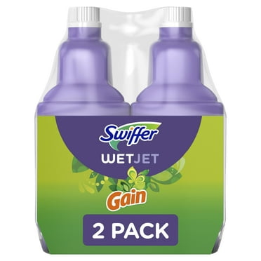 Swiffer WetJet Multi-Purpose and Hardwood Liquid Floor Cleaner Solution Refill, with Gain Scent (2 count, 42.2 fl oz each) C29