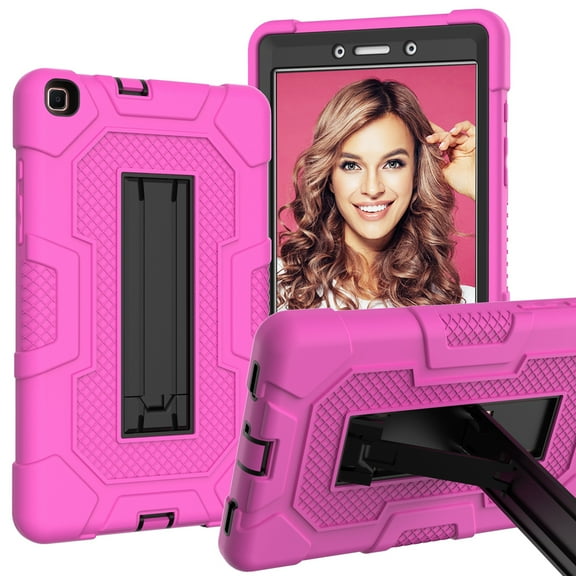 Dteck Galaxy Tab A 8.0 2019 Case, Dual Layer Hybrid Rugged Shockproof Case Kickstand Hard Protective Cover for Samsung Galaxy Tab A 8.0 inch 2019 Model SM-T290/T295, Rose