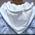 thumbnail image 5 of Denim Jacket Men Men Denim Jacket Ripped Detachable Casual Trend Hooded Mens Jean Jacket Blue XXXXL, 5 of 7